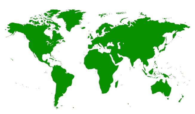 World map showing global export reach