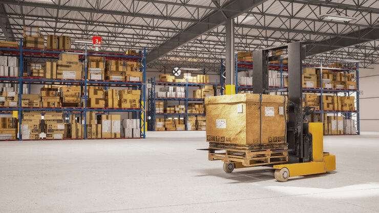 Pallet lift handling export cartons